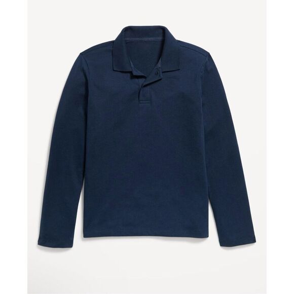 Old Navy 7X Girls Navy Blue and White Bundle of Long Sleeve Girls Polo Shirts - Picture 3 of 6